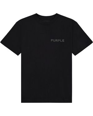 Purple Brand Studded T-Shirt P117 Hbse226" - Black