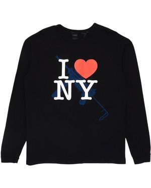 Vlone(GOAT) I Love Ny Grease Gun Logo Long Sleeve T-Shirt Vl0036" - Black