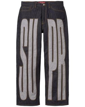Supreme Inset Spellout Baggy Jean "Ss26 - Black