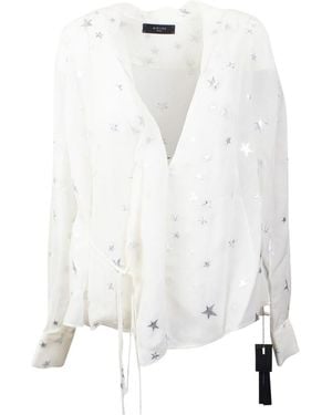 Amiri Stars Fil Coupe Wrap Shirt Amr-Xtps-0244" - Black
