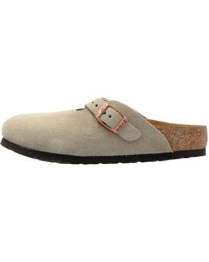 Birkenstock Boston Suede Gs "Taupe - Black