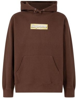 Supreme Bling Box Logo Hoodie "Ss22" Su11457" - Brown