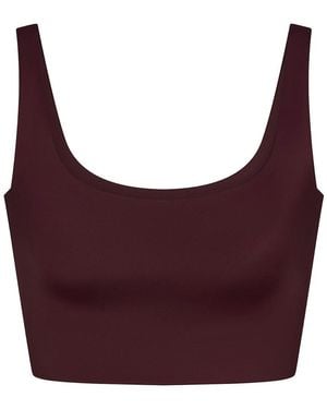 Skims Shine Scoop Neck Bra Top "Nike - Red