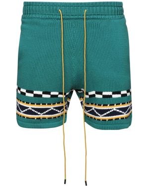 Rhude Bateau Knit Shorts Rhps24Sh11504147" - Green