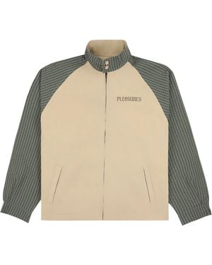 Pleasures Town Harrington Nylon Jacket P26Sp002-Bge" - Black