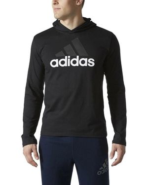 adidas Long Sleeve Badge Of Sport Hoodie Br1453" - Black