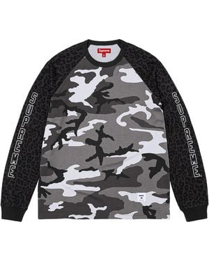 Supreme Wildlife Camo Raglan/S Top "Fw26 - Black