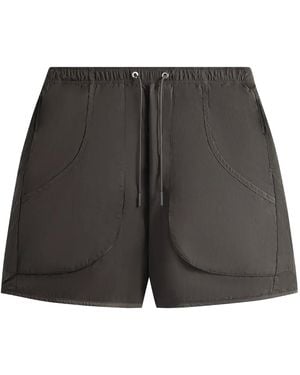 Kith Wrinkle Nylon Fowler Short "Somber" Khm060395 168" - Black