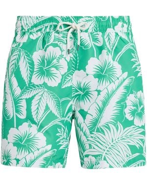 Polo Ralph Lauren Hibiscus Floral Traveller Water Short 710B13655001" - Green