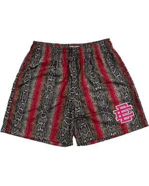 Eric Emanuel Ee Basic Shorts "Snakeskin" Ee137" - Red