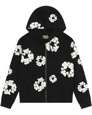 DENIM TEARS Cotton Wreath Zip Hoodie Dt154" - Black