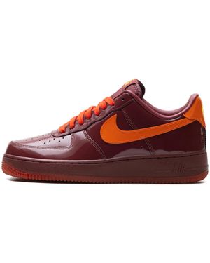 Nike Air Force 1 Low "Patent Leather Dark Team Safety" Io4489 601" - Red