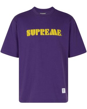 Supreme Stencil Embroidered S/S Top "Ss24" Su491" - Purple
