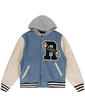 Rhude Varsity Jacket "Multi" Rhd-Motw-0019" - Blue