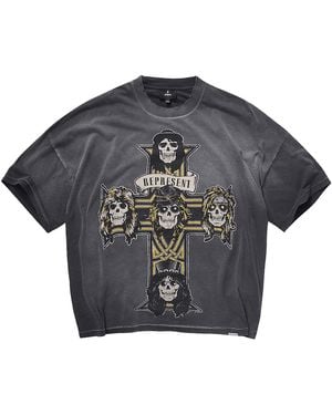 Represent Guns N Roses Cross Ss T-Shirt Mlm100759-Sb" - Black