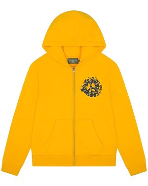 DENIM TEARS Denim University Zip Hoodie Dt647" - Yellow