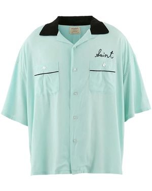 SAINT Mxxxxxx Trump Bowling Shirt "Sky" Sm Mk8 0000 037" - Green