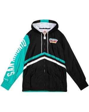 Mitchell & Ness Undeniable Full Zip "Windbreaker Spurs" Ojzp3409 Sasyypppblck" - Black