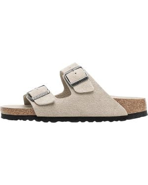 Birkenstock Arizona Soft Footbed Suede Leather "Oyster Tonal" 1030850" - Black