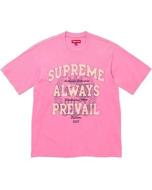 Supreme Always Prevail Short-Sleeve Top "Fw25 - Pink