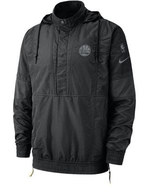 Nike Nba Golden State Warriors Jacket Ah4333 010" - Black
