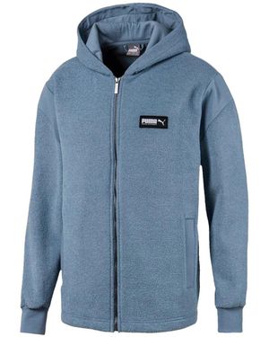 PUMA Fusion Hooded Jacket "Faded Denim" 580173 46" - Blue