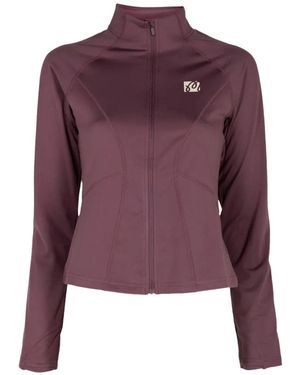 Malbon Golf Rue Jacket "Plum Wine" Mw 0203 Pwi" - Black