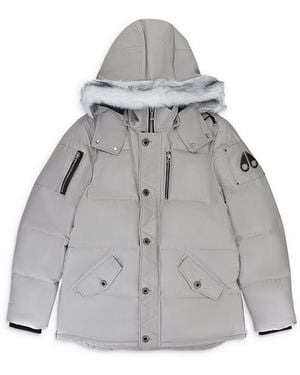 Moose Knuckles Original 3Q Neoshear Storm Puffer Jacket "Storm W/Nat Sh" M32Mj128S Storm Nat Sh" - Black