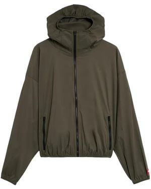 The North Face Tnf Box Packable Hooded Wind Jacket "New Taupe" Nf0A8Efw21L" - Black