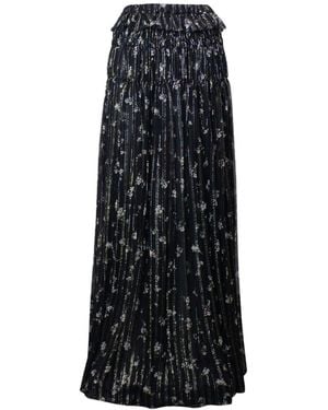 Amiri Chiffon Maxi Skirt Amr-Xbtm-0121" - Black