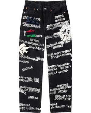 DENIM TEARS Stussy X X Our Legacy Ttl 501 Jean Dt184" - Black