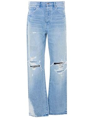 Purple Brand Repair Knee Blowout Jeans "Light" P011 Gdbt226" - Black