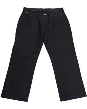 Chrome Hearts Cross Patch Double Knee Carpenter Trousers Chrm1456" - Black