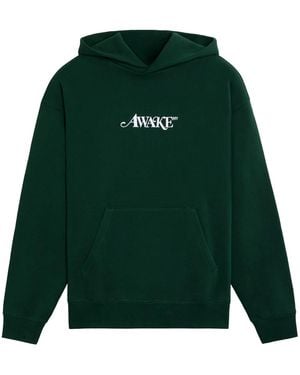 AWAKE NY Classic Logo Hoodie Awk Fw24 Hd303 Gre" - Green