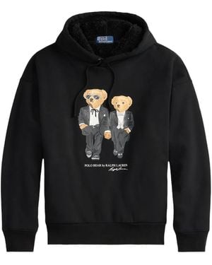 Polo Ralph Lauren The Ralph And Ricky Tuxedo Bear Hoodie 710981802001" - Black