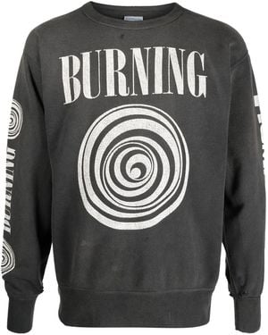 SAINT Mxxxxxx Burning Logo Crewneck Sweatshirt Sm S23 0000 041" - Black