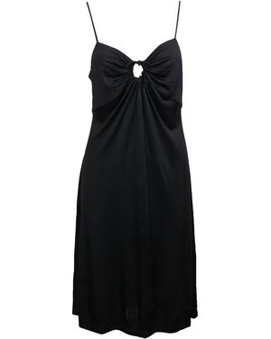 Opening Ceremony Keyhole Spaghetti Dress 95 Ocy 0015" - Black