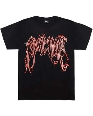 REVENGE Lightning Arch Logo T-Shirt 04D102Fa" - Black