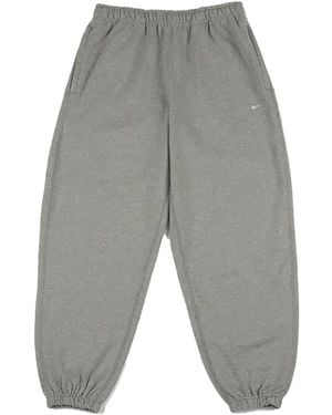Nike Solo Swoosh Cuffed Joggers "Dark Heather" Hv1088 063" - Black