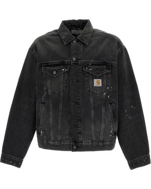 Carhartt Helston Jacket Destroy Wash Splatter" I033352 89Ej" - Black