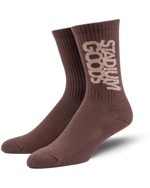 Stadium Goods Crew Sock "Bark" Sgs0447" - Brown