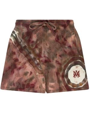 Amiri Ma Tie Dye Cashmere Shorts "Clay" Ss22Mkb001_Clay" - Black