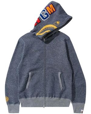 A Bathing Ape Shark Full Zip Hoodie "Ss20 - Blue
