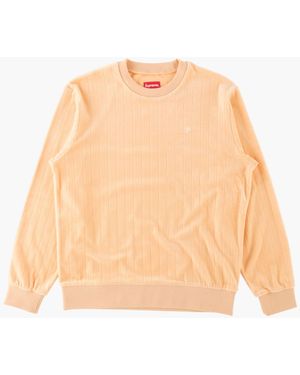 Supreme Ribbed Velour Crewneck "fw 17" - Orange