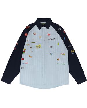 DENIM TEARS Bowling Shirt Dt840" - Black