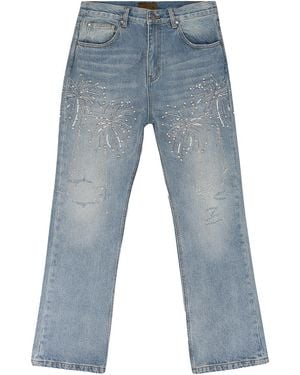 BIRTH OF ROYAL CHILD Fireworks Wash Denim Straight-Fit Jeans Bc25Sspt11" - Black