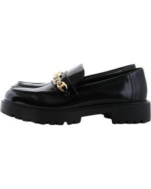 Tory Burch Gemini Link Pave Lug Loafer "Perfect 178108 006" - Black