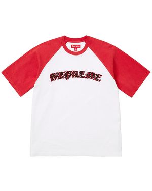 Supreme Rhinestone Raglan/Top "Ss26 - Red