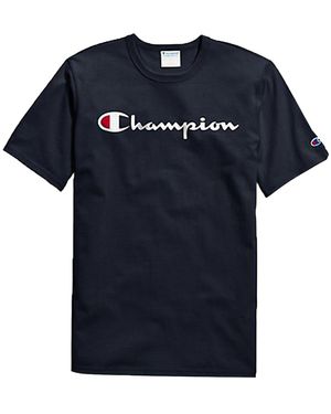 Champion Classic Jersey Short Sleeve T-Shirt Gt19Y06136 Nyc" - Black