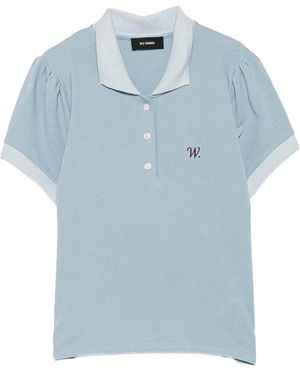 Willy Chavarria Chavela Polo Tops "Uniform" Mwwto019 040N 099" - Blue